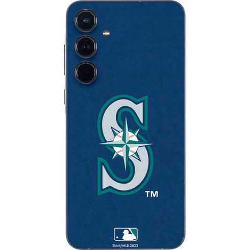 MLB Seattle Mariners - Solid Distressed Galaxy A35 5G Skin